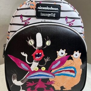 Loungefly Nickelodeon Awe Monsters Backpack - Black, White, Pink, Blue